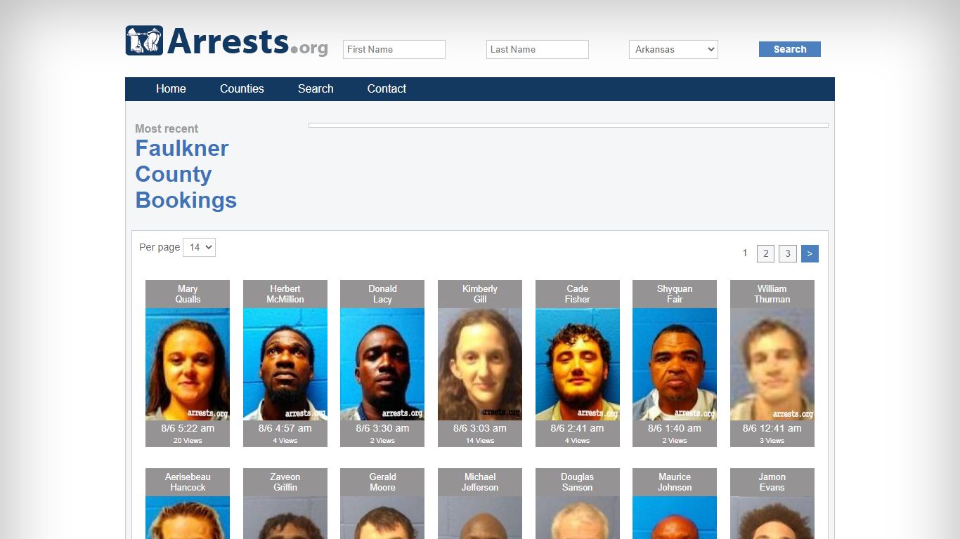 Faulkner County Arrests and Inmate Search