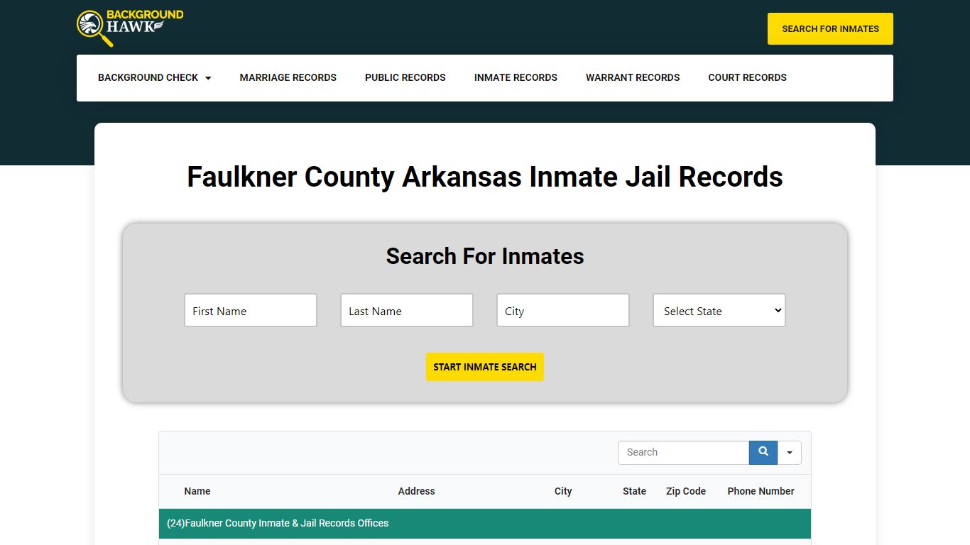 Inmate Jail Records in Faulkner County , Arkansas