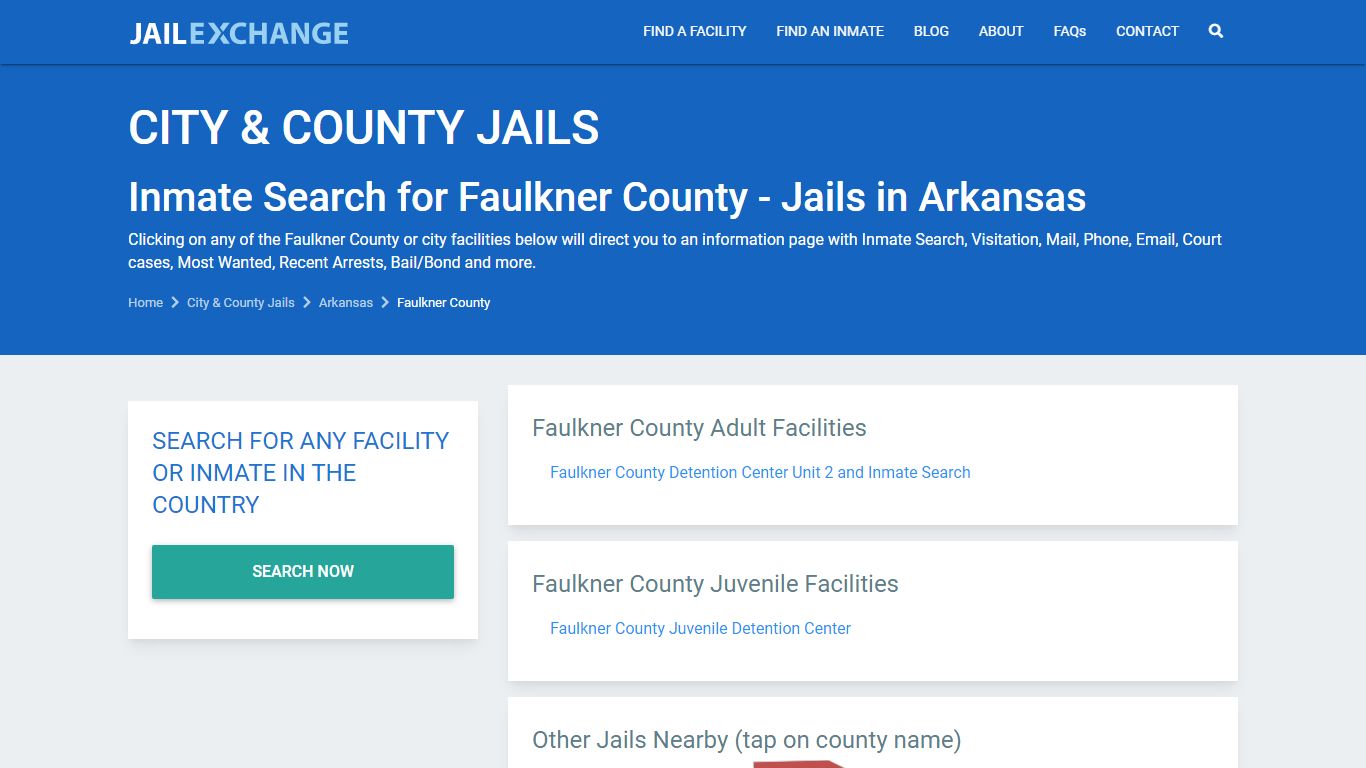 Faulkner County Jail & Detention Center Visitation | Mail ...